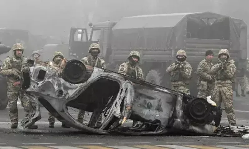 In Kazakhstan, dozens of protesters were killed, along with 12 police officers