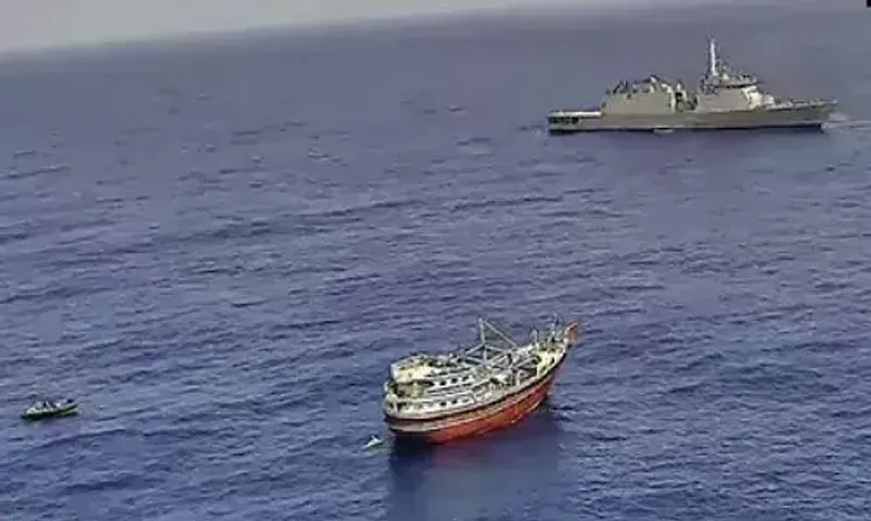 Indian Navy rescues 23 Pakistani nationals from somali pirates in Arabian Sea