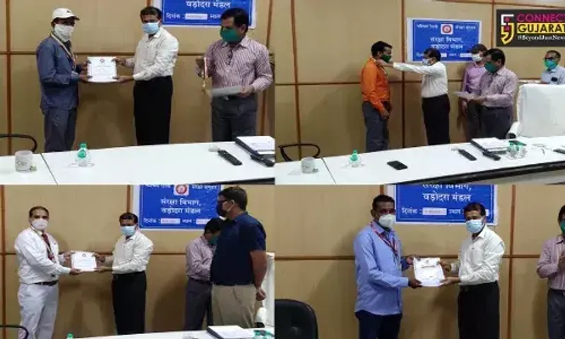 7 Railwaymen of Vadodara Division honoured with General Manager Award