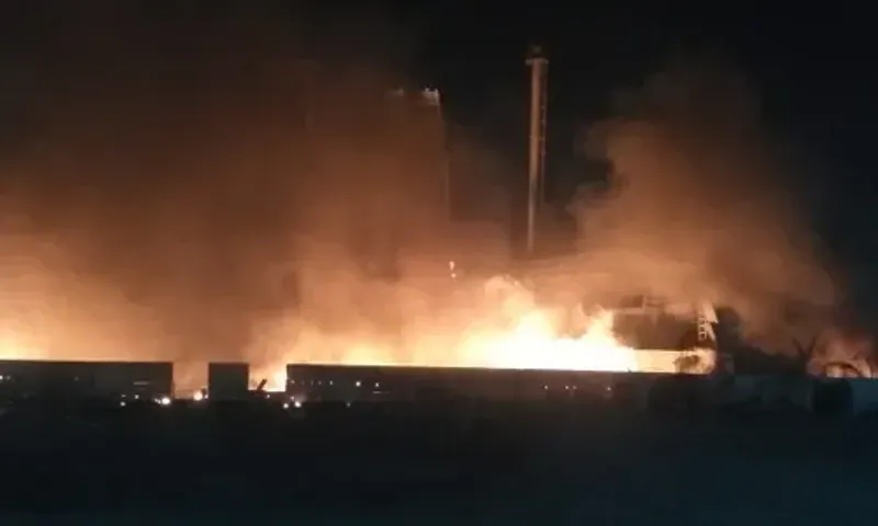 A huge fire broke out in Om Organic Company in Dahej Industrial Estate of Bharuch