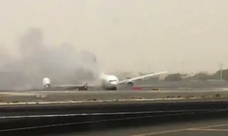 Plane hits fire truck while taking off from Peru's Lima airport, bursts into flames
