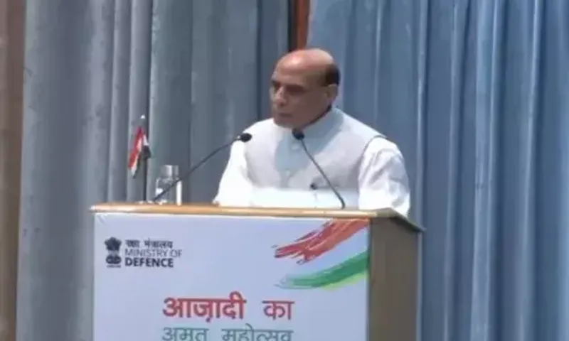 Defence Minister Rajnath Singh launches various events virtually from New Delhi to commemorate 75th anniversary of India's Independence