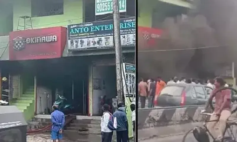 Okinawa electric scooter catches fire again, takes down entire EV dealership in Tamil Nadu