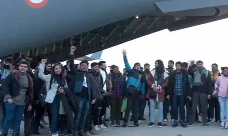 Three C-17 Globemaster of IAF carrying more than 600 Indians stranded in Ukraine land at Hindon airbase near Delhi