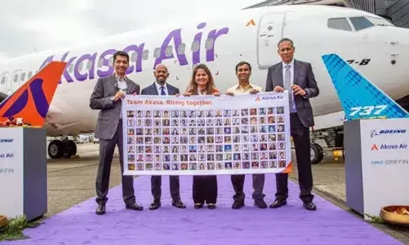 Akasa air takes delivery of first Boeing 737 Max Aircraft