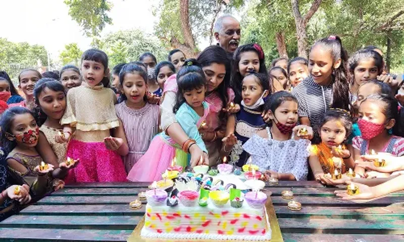 Hoonf Charitable Trust celebrate Diwali with girls from poor and lower middle class families of Vadodara