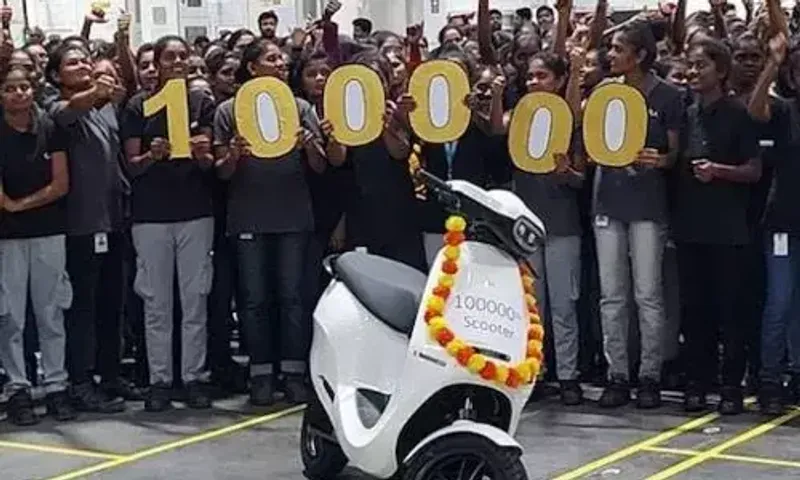 Ola Electric rolls out 1 lakh units of electric scooters in 10 months from Futurefactory