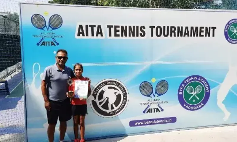 Santushti Agrawal U-12 Winner in AITA National Tennis Tournament Singles and Doubles