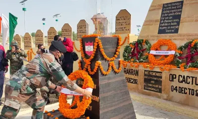 Swarnim Vijay Varsh victory flame arrives at battleground of 1971 Indo Pak war - Laungewala