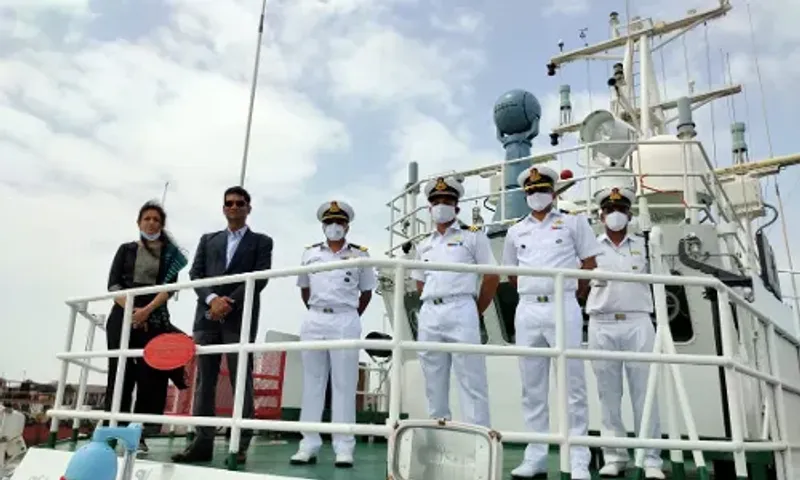 Indian Coast Guard Ship Abheek rebased at Okha