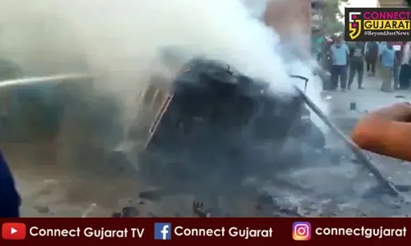 One died after fire broke out during gas welding of a CNG rickshaw in Vadodara