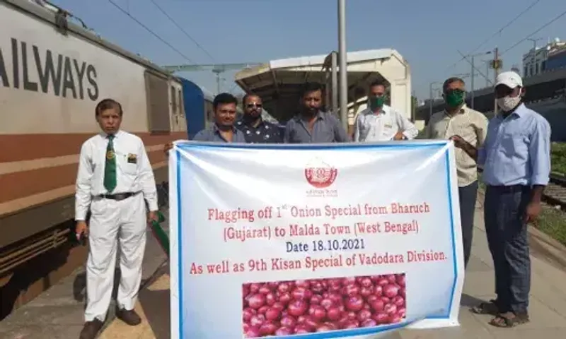 First time Onion loading by Kisan Rail on Vadodara Division