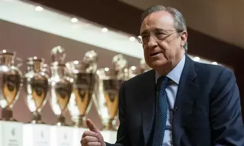 Real Madrid president Florentino Perez receives Golden Foot Prestige award in Monaco