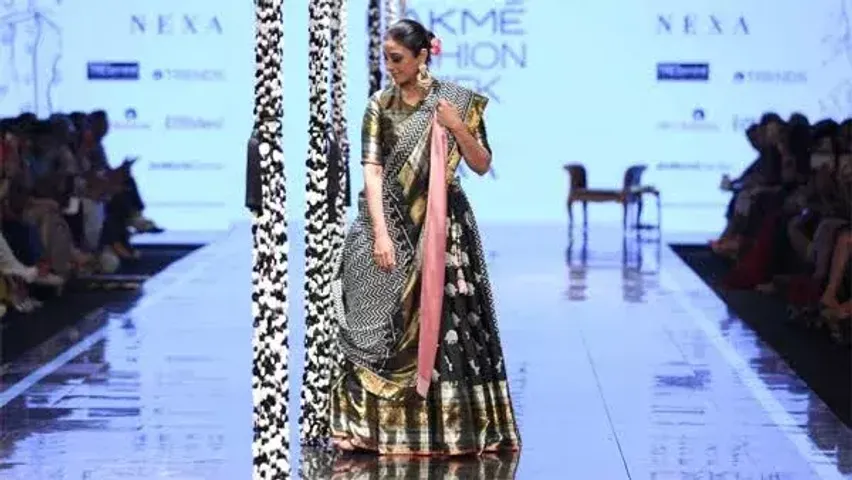 Tabu turns heads on the ramp at designer Gaurang Shah's fashion show