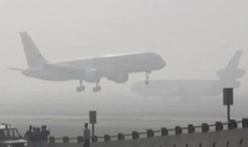 Air travel hit at Delhi Airport due to foggy conditions and low visibility