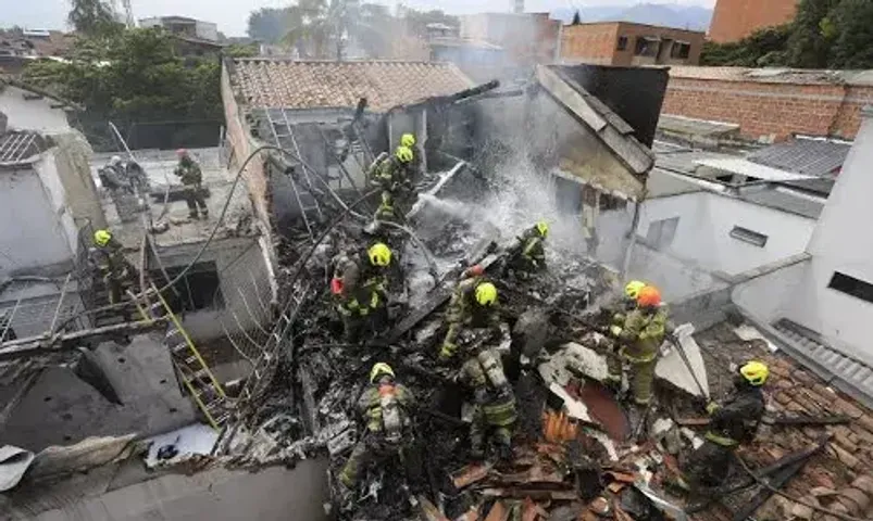 Small plane crashes near Colombia due to engine failure, 8 onboard dead