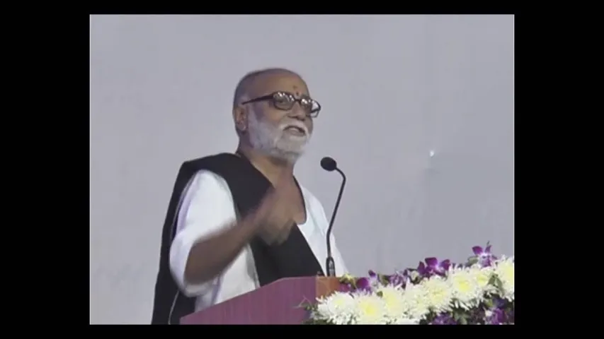 Saint Morari Bapu speaking in inauguration function of Sardar Patel hospital at Ankleshwar