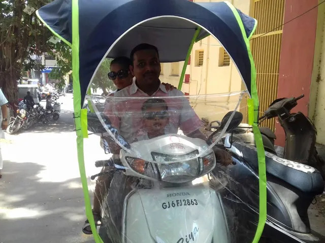 Sunroof top on two Wheeler