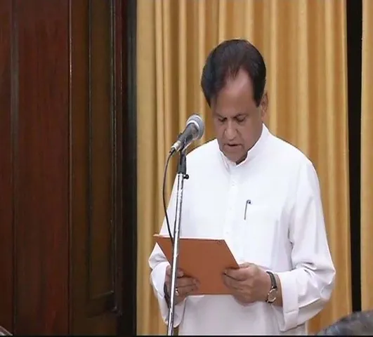 Ahmed Patel took oath as RS member