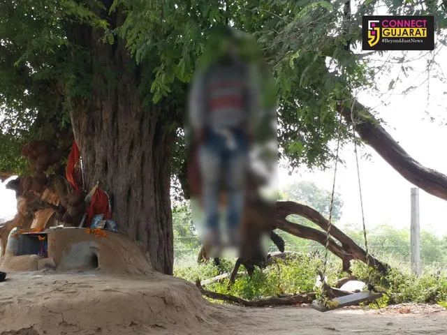Dead body of a youth hanging on the route of CM