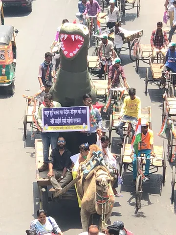 Congress rally against rising prices of petrol and diesel