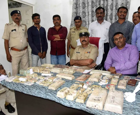 Navapura surveillance squad attested two with 100kgs silver