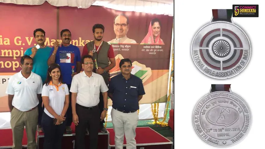 Ishwar Singh of STRA won silver medal in 28th All India G.V. Mavlankar Shooting Competition