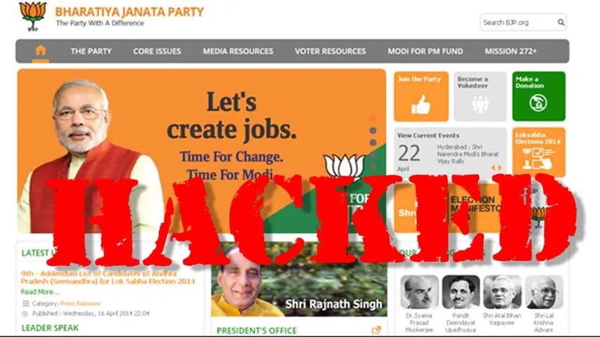 Bharatiya Janta Party web site www.bjp.org hacked