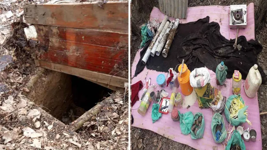 J&K Police : Busted a hideout in Banderpora area of Pulwama