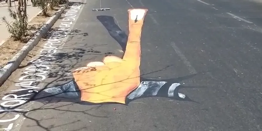 Vadodara artists prepare 400 square feet 3D painting for voting awareness