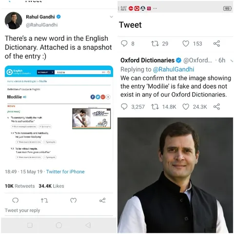 Rahul Gandhi tweet on new word in dictionary started social media war