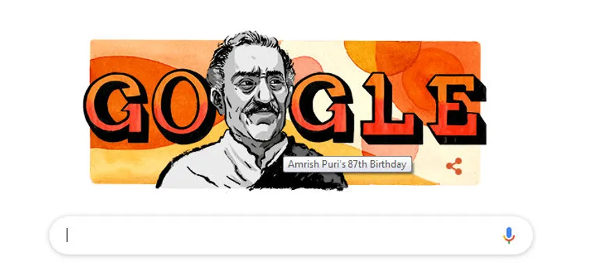 Google Doodle pays tribute to Amrish Puri on his 87th birth anniversary