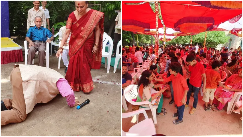 Guru Purnima celebrations at Prince Ashokaraje Gaekwad School
