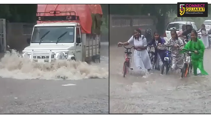 Vadodara waterlogged as city record 6 inches rainfall till 5pm