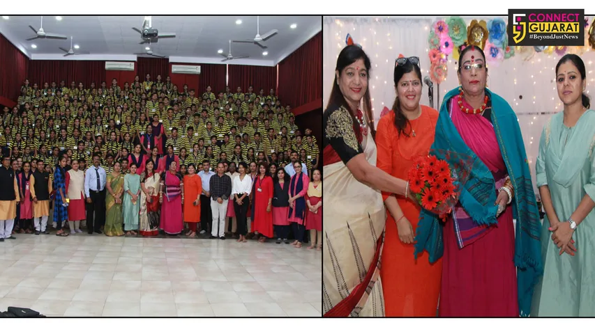 Students of GPS Vadodara interact with celebrated folk artist Teejan Bai