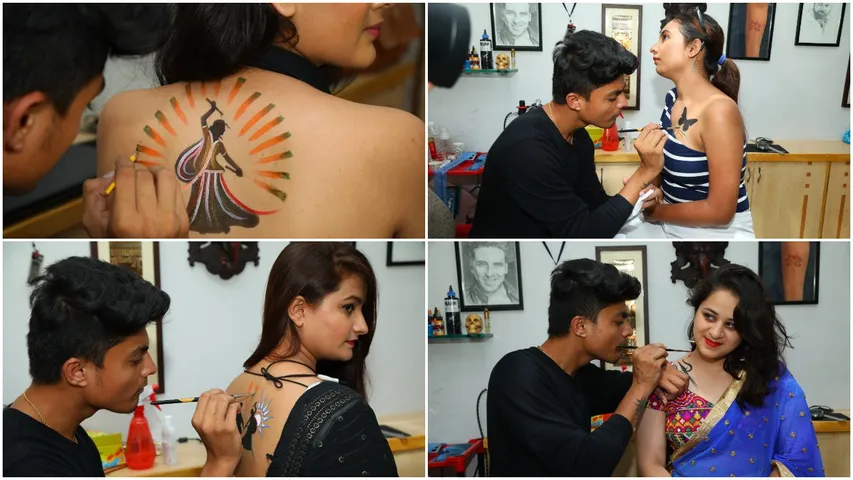 Waterproof tattoos latest craze in this year Navratri