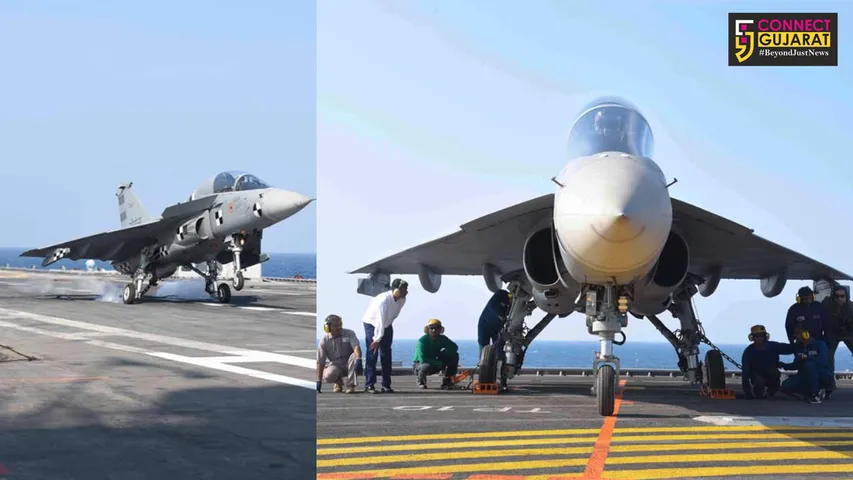 Maiden landing of DRDO-developed LCA Navy onboard INS Vikramaditya