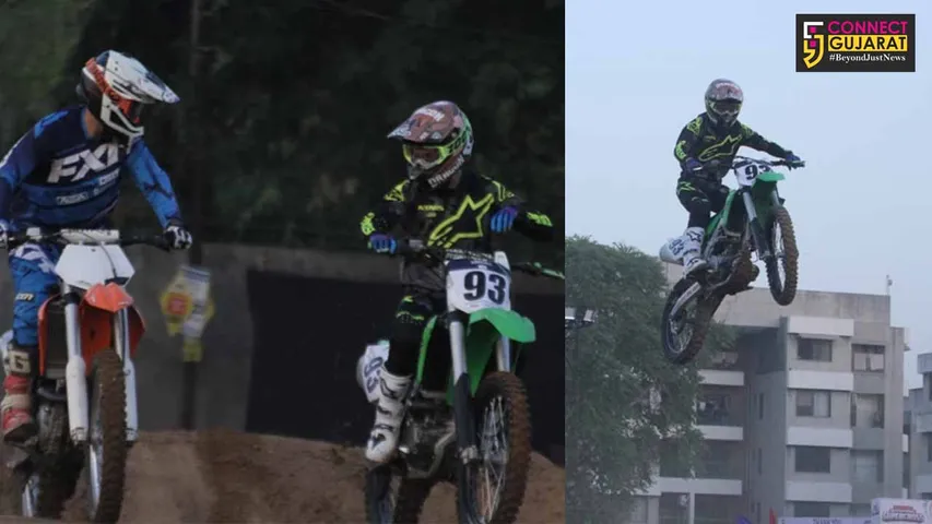 1st edition of Vadodara Invitational Supercross racing and freestyle motocross under floodlights on Sunday