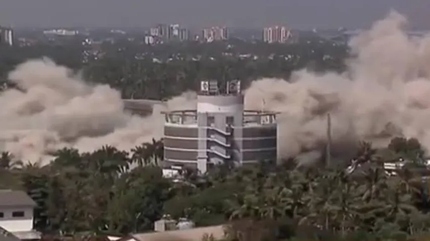 Kerala: Two Maradu apartment complexes turn to dust in controlled implosion