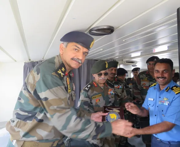 Lieutenant General CP Mohanty visited Bhuj Military Station including Rann and Creek areas