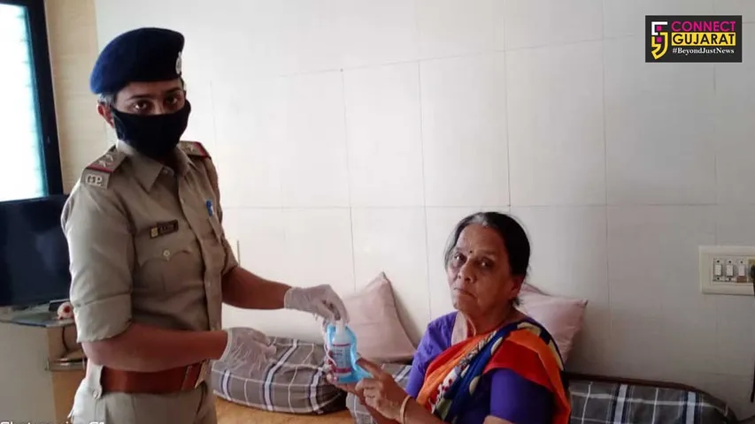 Senior citizen cell team of Vadodara police helped one senior citizen on request of her son