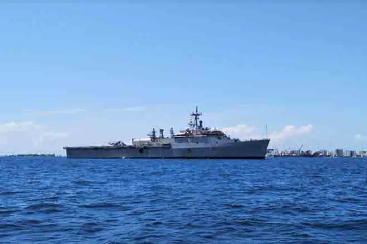 Pre evacuation measures by INS Jalashwa under Operation Samudra Setu