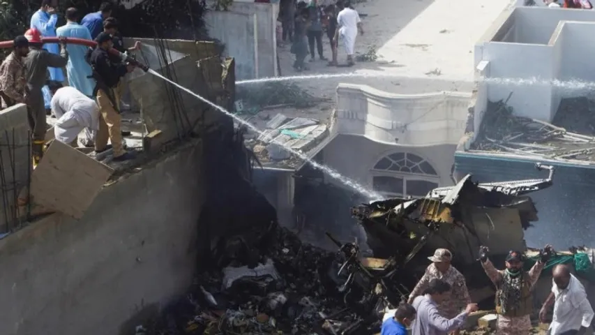 PIA plane crashes near residential area in Karachi, PK 8303 with 107 onboard had flown from Lahore