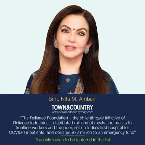 Nita Ambani recognized among top philanthropists of 2020 stepped up during Covid 19