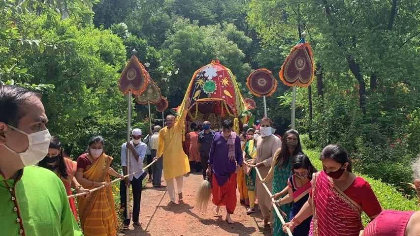 Prince Ashokaraje Gaekwad school Vadodara organised Lord Jagannath Rath Yatra without students