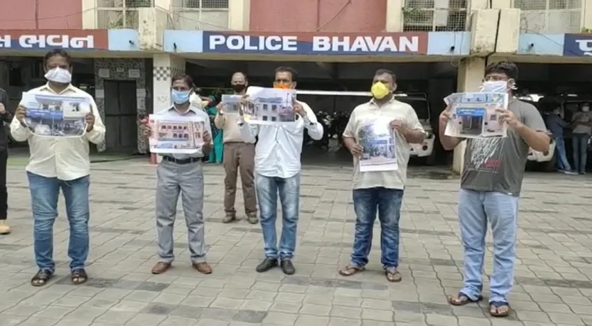 Vadodara youths demand removal of display boards displaying Chinese mobile companies