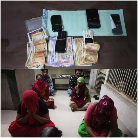 Six women among eight arrested for gambling in Vadodara