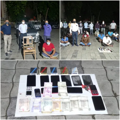 Vadodara PCB team arrested 15 gamblers near Wadi Idgah Maidan