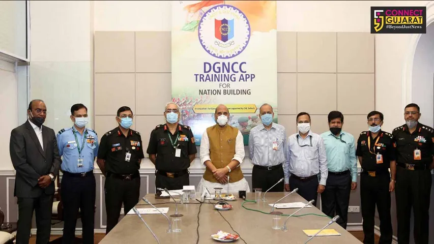 Minister of Defence of India Rajnath Singh launches mobile app for NCC training