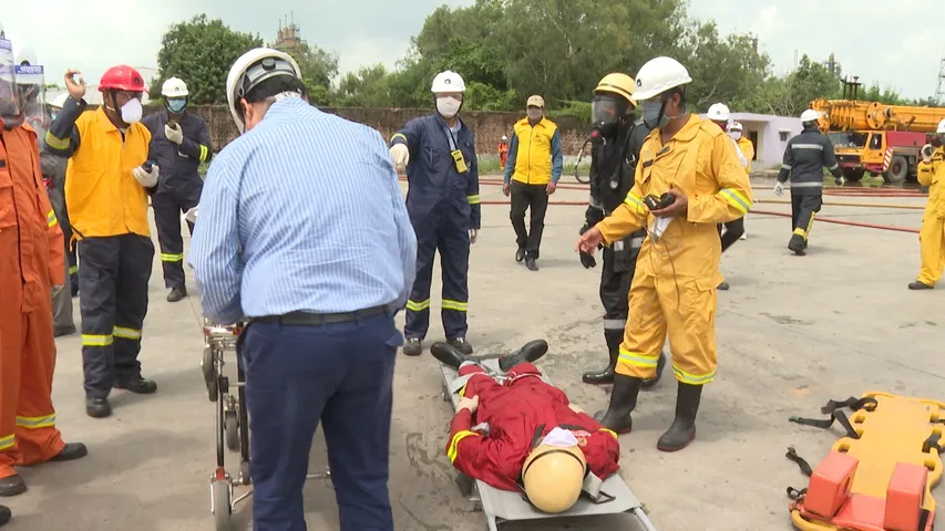 Mock drill successfully held at Reliance Industries at Nandesari